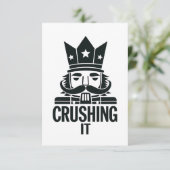 クリスマスのおもしろいくるみ割り サンキューカード (スタンド正面)