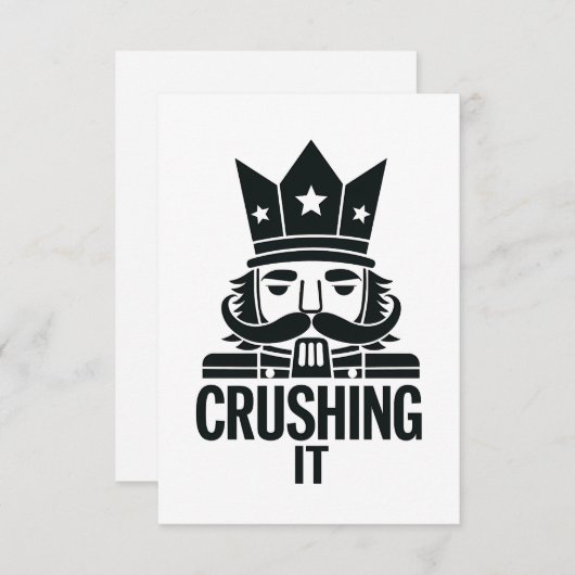 クリスマスのおもしろいくるみ割り サンキューカード (正面/裏面)