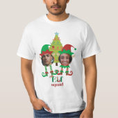 クリスマスのおもしろいを楽しもうパーソナライズされた Tシャツ (正面)