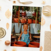 クリスマスのおもしろい休日の写真カードを試した 招待状