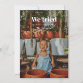 クリスマスのおもしろい休日の写真カードを試した 招待状 (正面)