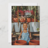 クリスマスのおもしろい休日の写真カードを試した 招待状 (正面)