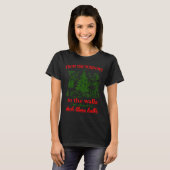 クリスマスのおもしろい窓から壁までXmas Tシャツ (正面フル)