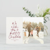 クリスマスのおもしろい赤い写真 シーズンカード (スタンド正面)