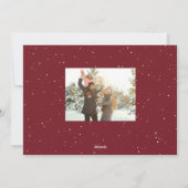 クリスマスのおもしろい赤い写真 シーズンカード (裏面)