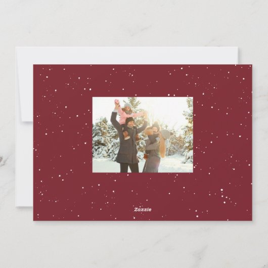 クリスマスのおもしろい赤い写真 シーズンカード (裏面)