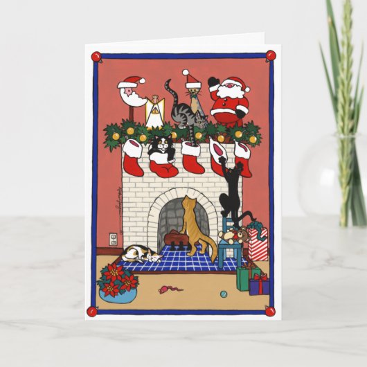 クリスマスのおもしろい シーズンカード (正面)