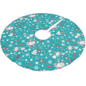 クリスマスのおもしろい ブラッシュドポリエステルツリースカート (アングル)