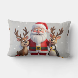クリスマスのおもしろスロー枕 ランバークッション