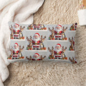 クリスマスのおもしろスロー枕 ランバークッション (ブランケット)