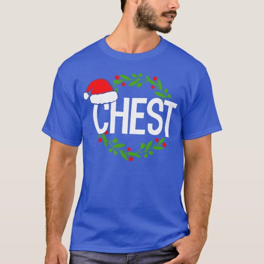 クリスマスのおもしろチェストナッツ クリスマスのカップル 旦那様と Tシャツ (正面)