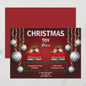 クリスマスのおもちゃの寄付 招待状 (正面/裏面)