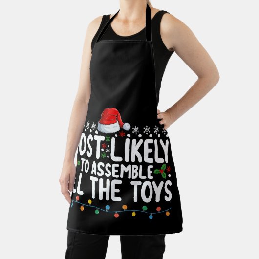 クリスマスのおもちゃをすべて組み立てる可能性が最も高い エプロン (インサイチュ)
