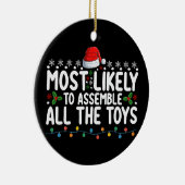 クリスマスのおもちゃをすべて組み立てる可能性が最も高い セラミックオーナメント (右)