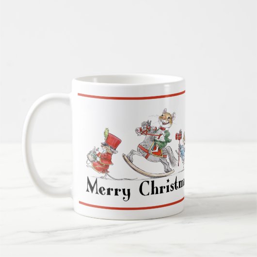 クリスマスのおもちゃパレードのマグ コーヒーマグカップ (左)