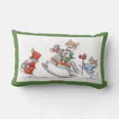 クリスマスのおもちゃパレードの枕 ランバークッション (裏面)