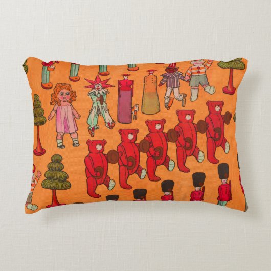 クリスマスのおもちゃヴィンテージ遊子 アクセントクッション (正面)