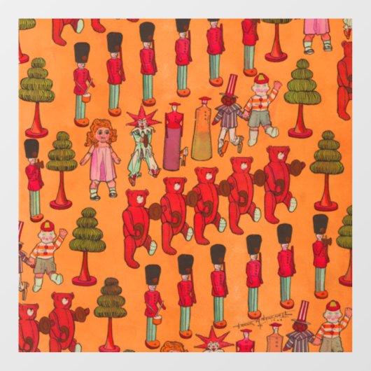 クリスマスのおもちゃヴィンテージ遊子 ウィンドウサイン (シート)