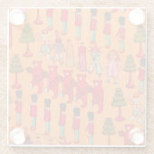 クリスマスのおもちゃヴィンテージ遊子 ガラスコースター (裏面)