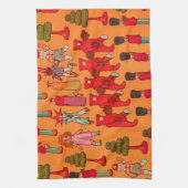 クリスマスのおもちゃヴィンテージ遊子 キッチンタオル (縦)