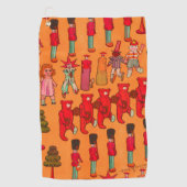 クリスマスのおもちゃヴィンテージ遊子 ゴルフタオル (正面)