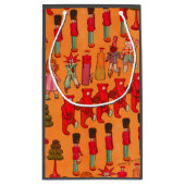 クリスマスのおもちゃヴィンテージ遊子 スモールペーパーバッグ (裏面)