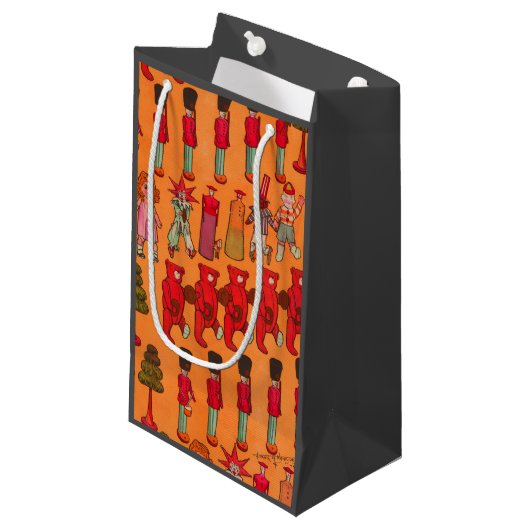 クリスマスのおもちゃヴィンテージ遊子 スモールペーパーバッグ (正面アングル)