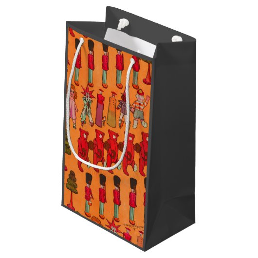 クリスマスのおもちゃヴィンテージ遊子 スモールペーパーバッグ (裏面アングル)