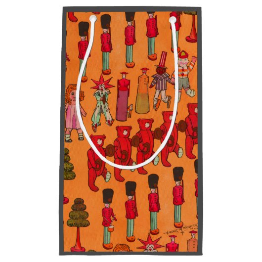 クリスマスのおもちゃヴィンテージ遊子 スモールペーパーバッグ (正面)