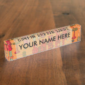 クリスマスのおもちゃヴィンテージ遊子 デスクネームプレート (側面)