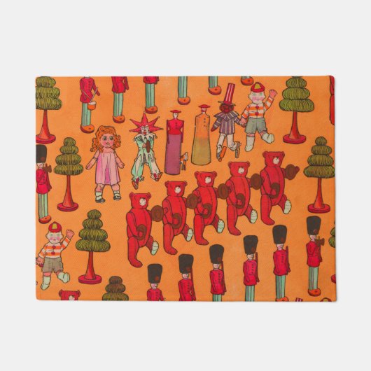 クリスマスのおもちゃヴィンテージ遊子 ドアマット (正面)