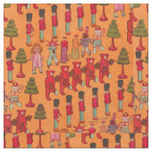 クリスマスのおもちゃヴィンテージ遊子 ファブリック (クローズアップ)