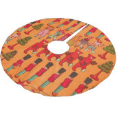 クリスマスのおもちゃヴィンテージ遊子 ブラッシュドポリエステルツリースカート (アングル)