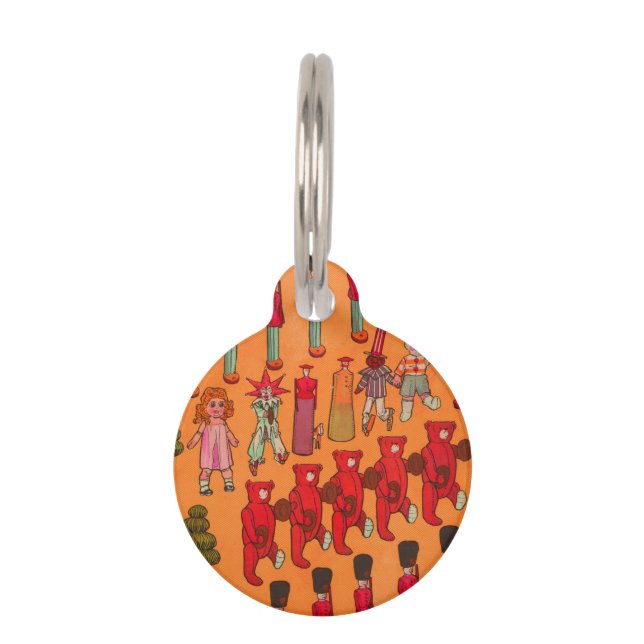 クリスマスのおもちゃヴィンテージ遊子 ペット　ネームタグ (正面)