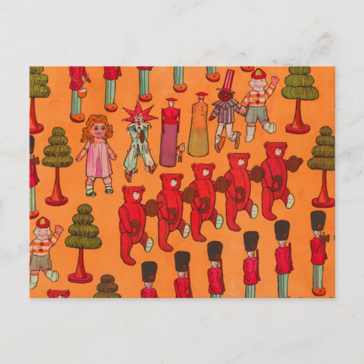 クリスマスのおもちゃヴィンテージ遊子 ポストカード (正面)
