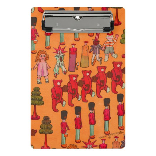 クリスマスのおもちゃヴィンテージ遊子 ミニクリップボード (正面)