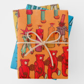 クリスマスのおもちゃヴィンテージ遊子 ラッピングペーパーシート (インサイチュ)