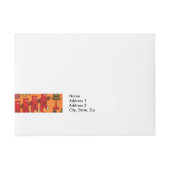 クリスマスのおもちゃヴィンテージ遊子 ラップアラウンド宛名ラベル (正面)