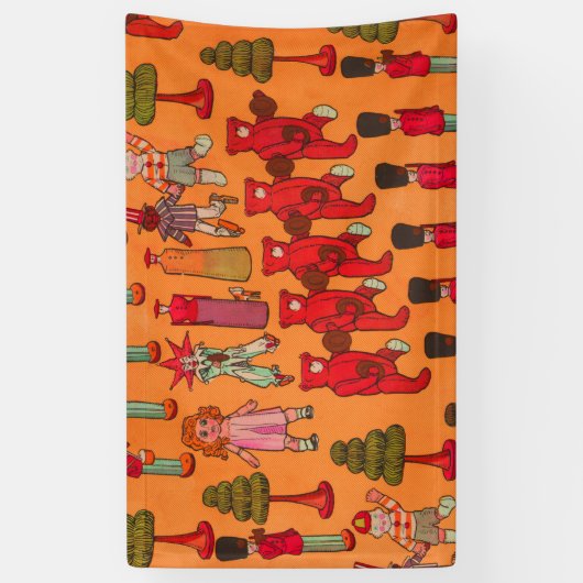 クリスマスのおもちゃヴィンテージ遊子 横断幕 (縦)