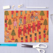 クリスマスのおもちゃヴィンテージ遊子 薄葉紙 (クラフト)