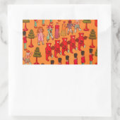 クリスマスのおもちゃヴィンテージ遊子 長方形シール (バッグ)