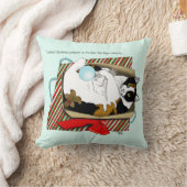 クリスマスのおもちゃ箱猫 クッション (ブランケット)