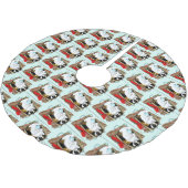 クリスマスのおもちゃ箱猫 ブラッシュドポリエステルツリースカート (アングル)