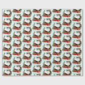 クリスマスのおもちゃ箱猫 ラッピングペーパー (フラット)