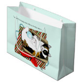 クリスマスのおもちゃ箱猫 ラージペーパーバッグ (正面アングル)