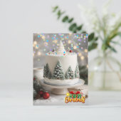 クリスマスのおもちゃ。クリスマスのポストカード ポストカード (スタンド正面)