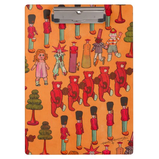 クリスマスのおもちゃ ビンテージ 子供 遊び クリップボード (正面)