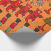 クリスマスのおもちゃ ビンテージ 子供 遊び ラッピングペーパー (角)