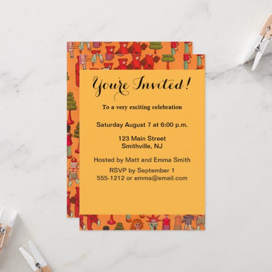 クリスマスのおもちゃ ビンテージ 子供 遊び 招待状 (正面/裏面インサイチュ)