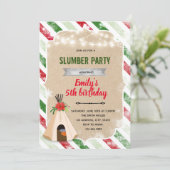 クリスマスのおやすみ会への招待 招待状 (スタンド正面)